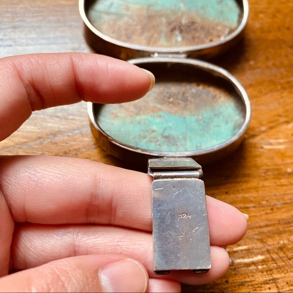 Xtra Large Genuine Turquoise Sterling Bracelet - Picture 7 of 8